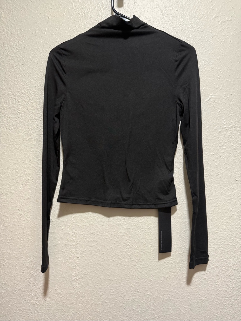 Women’s Black Long-Sleeve Mock Neck Top - Sleek Everyday Layer